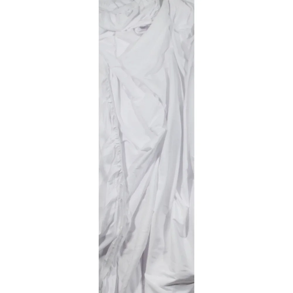 Elastic White Soft Backdrop Curtain 100 x 46 in